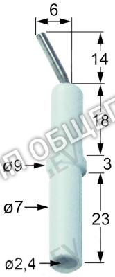 Электрод зажигания для зажима 054336 Electrolux для 163705 / 163706 / 163707 / 163711 / 163715 / MG∕G1050 / MG∕G350