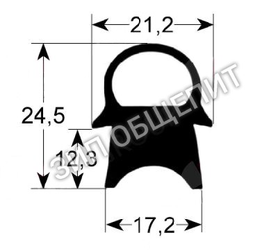Уплотнитель дверной 2885900 Mareno, профиль 2440 для CSM6E / CSM6EP