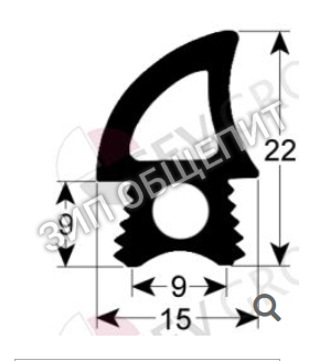Уплотнитель дверной 09985548000, 01000320 TECNOEKA KF965AL/UD, KF630, KF981, KF1010