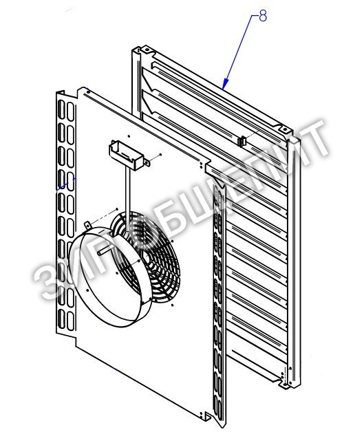 Стенка левая 12039605 для пароконвектомата Virtus модели AIC0037-F