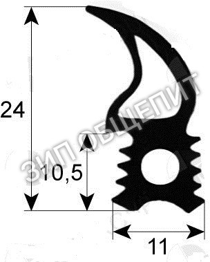Уплотнитель двери пароконвектомата Convotherm 7011003 OEB20.10, OES20.10, OGB20.10, OGS20.10 (Made in Germany) 